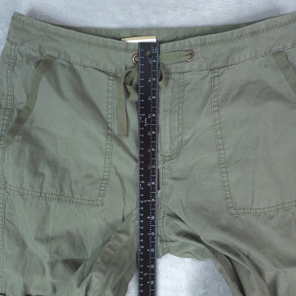 Liz Claiborne Lizwear Cargo Pants Women 10 Olive Green Utility Cropped Y2K - Picture 10 of 11